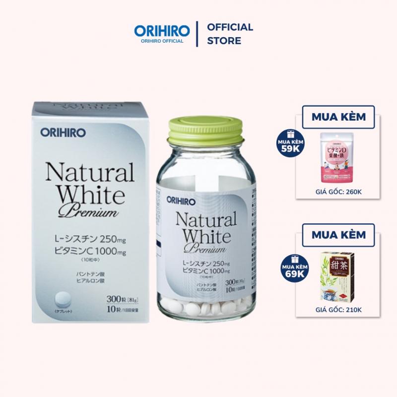 Viên uống trắng da Natural White Premium ORIHIRO, 300 viên/lọ