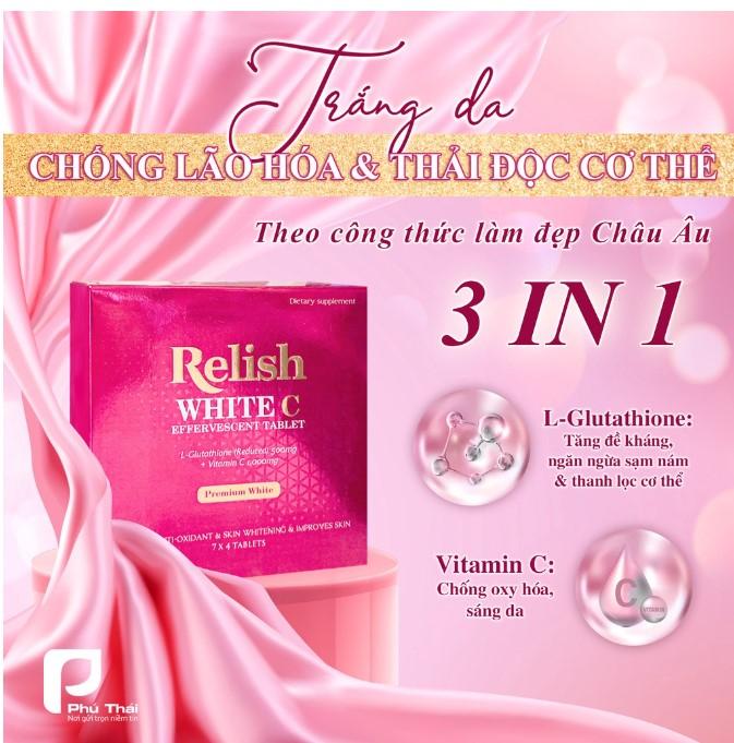 Viên uống trắng da NEUGLOW C tái tạo collagen dưỡng sáng căng mịn hương trái cây (bao bì mới)