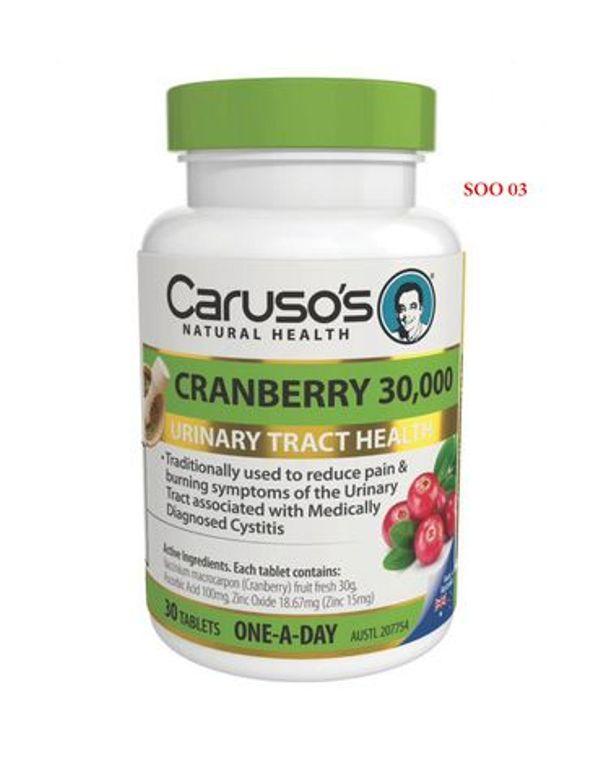 Viên uống trị nhiễm trùng tiết niệu Cranberry Complex Caruso 30.000