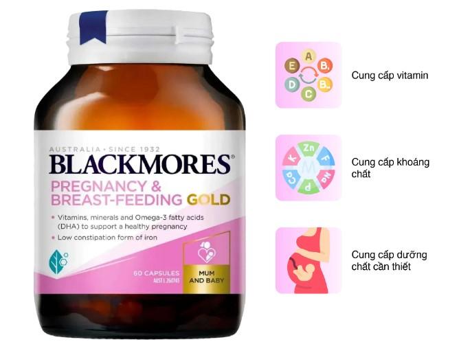 Viên uống vitamin tổng hợp cho bà bầu và sau sinh Blackmores Pregnancy & Breast-Feeding Gold