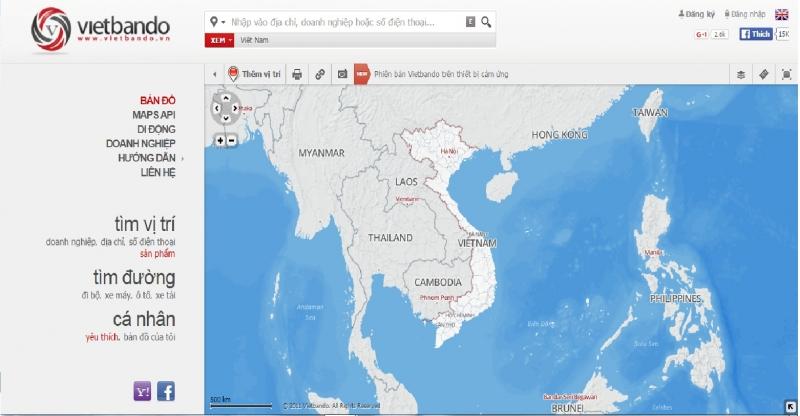 Giao diện của VietBanDo.com