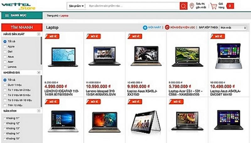 Giới thiệu về website Viettelstore.vn