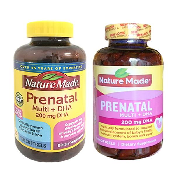 Vitamin bà bầu Prenatal + DHA 200mg Nature Made