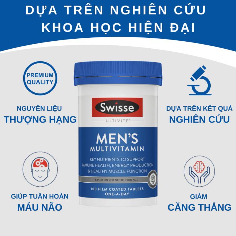 Vitamin tổng hợp cho nam Swisse Men’s Ultivite Multivitamin