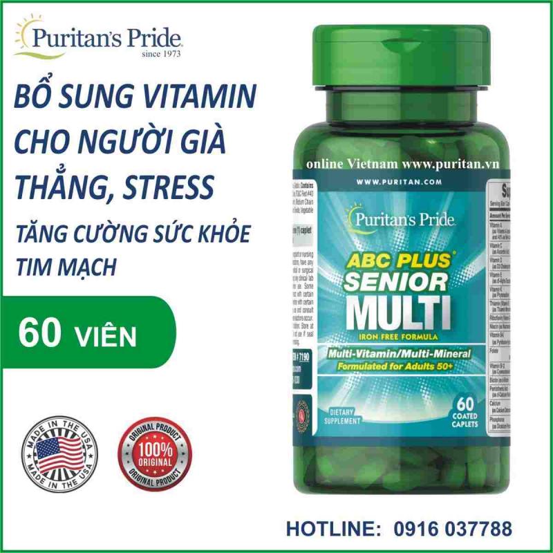 Vitamin tổng hợp cho người cao tuổi ngừa suy nhược mệt mỏi tăng sức đề kháng Puritan'sPride ABC senior Multivitamin 60v