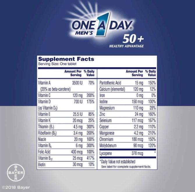 One A Day Men's 50+ Healthy Advantage Multivitamin