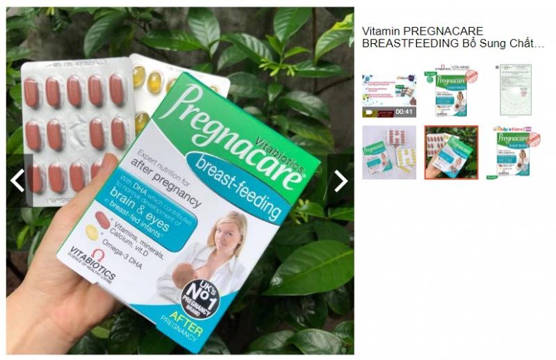 Vitamin tổng hợp sau sinh Pregnacare Breast-feeding