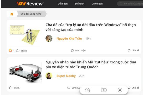 Diễn đàn công nghệ tại VN Review