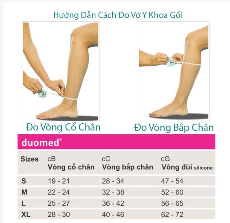 Bảng đo size Vớ y khoa Mediven