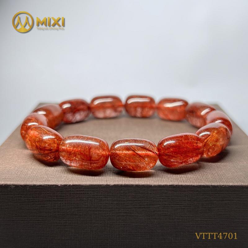 Vòng tay đá phong thủy thạch anh tóc đỏ – Vật phẩm hộ thân & kích hoạt năng lượng cá nhân