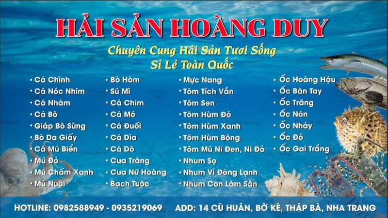 Vựa hải sản tươi sống Hoàng Duy