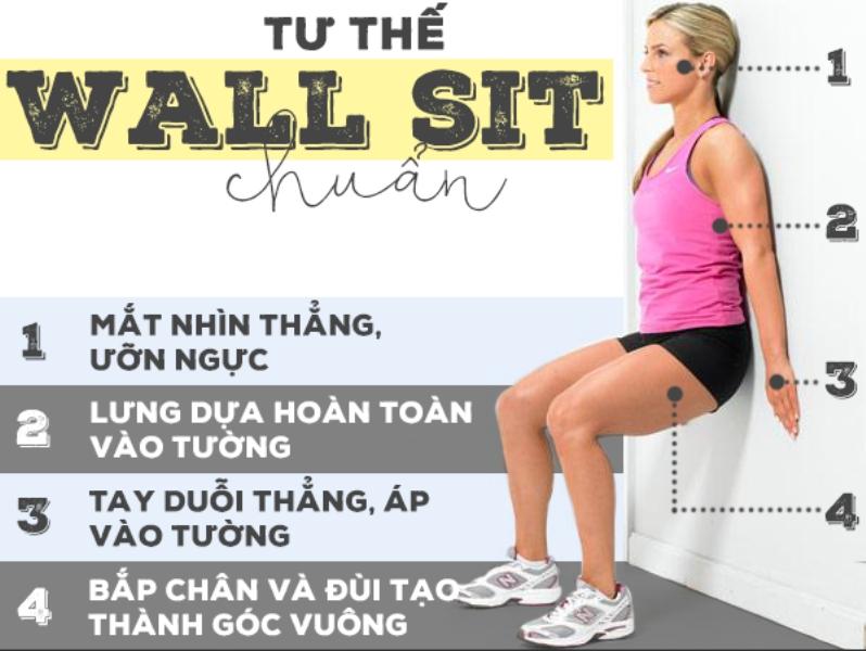 Wall-sit - Bí quyết để có đôi chân như siêu mẫu