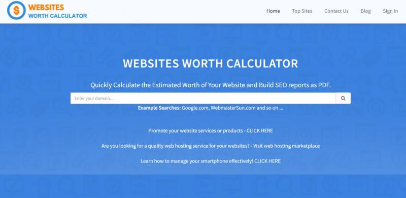 Website Worth Calculator