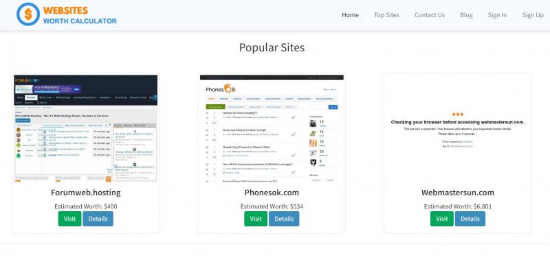 Website Worth Calculator