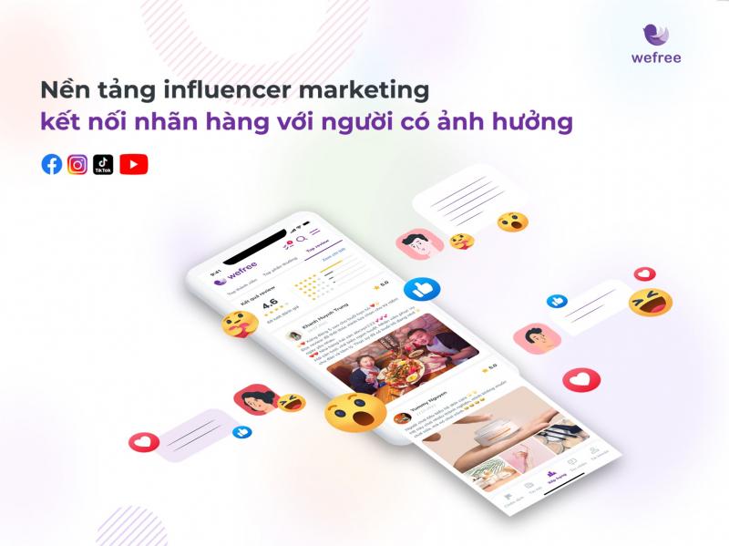 Wefree – Nền tảng quảng cáo Influencer Marketing