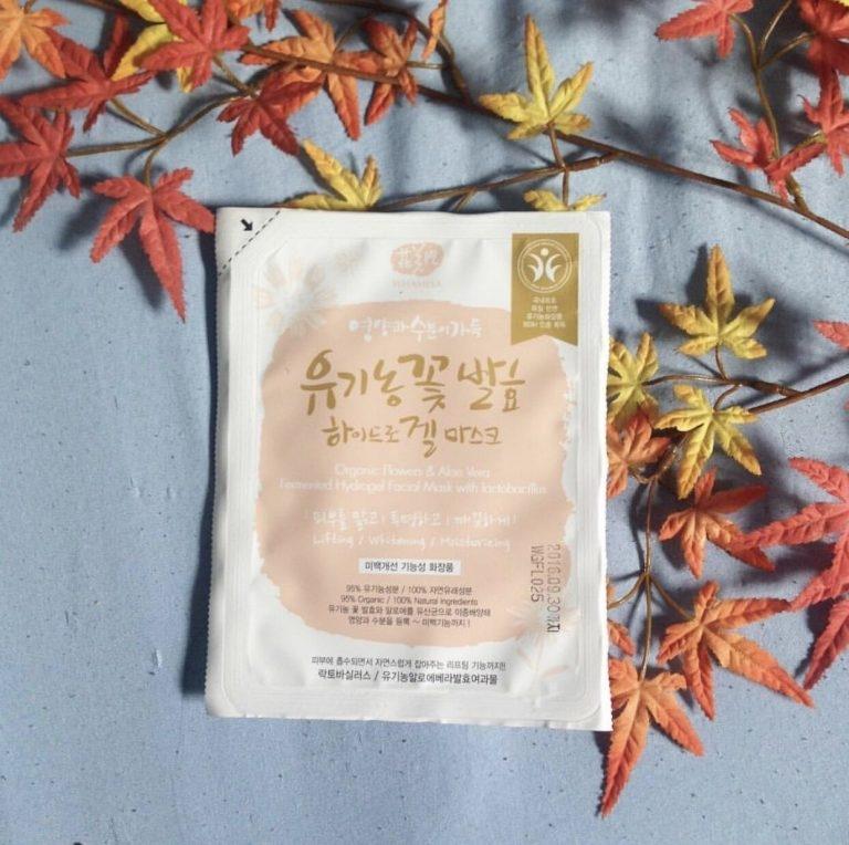 WHAMISA ORGANIC FLOWERS & ALOE VERA FERNENLED HYDROGEL FACIAL MASK