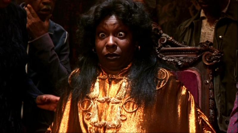 Whoopi Goldberg khi vào vai Oda Mae Brown trong phim Ghost (1990)