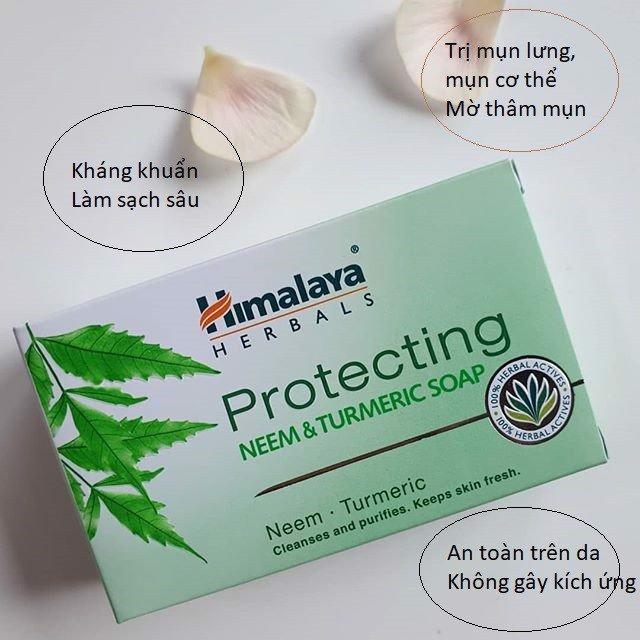 Xà phòng làm sạch mụn lưng Himalaya Neem&Tumeric Soap