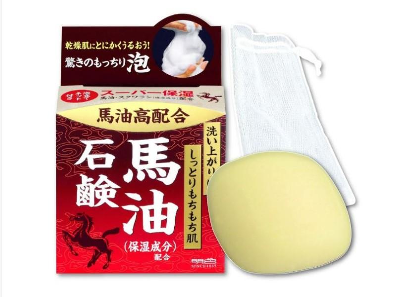 Xà phòng rửa mặt tinh chất dầu ngựa Horse Oil Beauty Moisture Soap Meishoku
