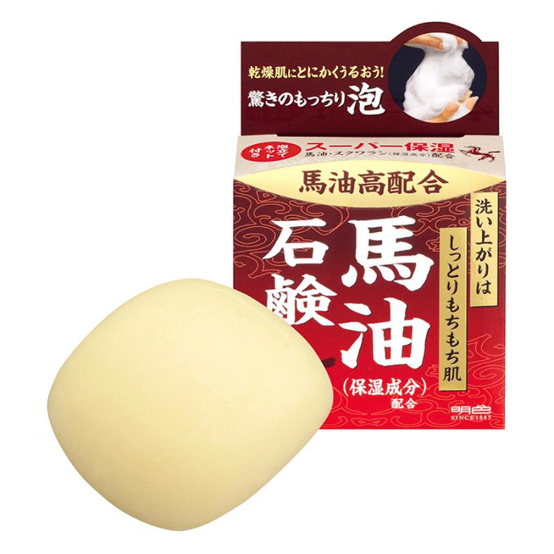 Xà phòng rửa mặt tinh chất dầu ngựa Horse Oil Beauty Moisture Soap Meishoku