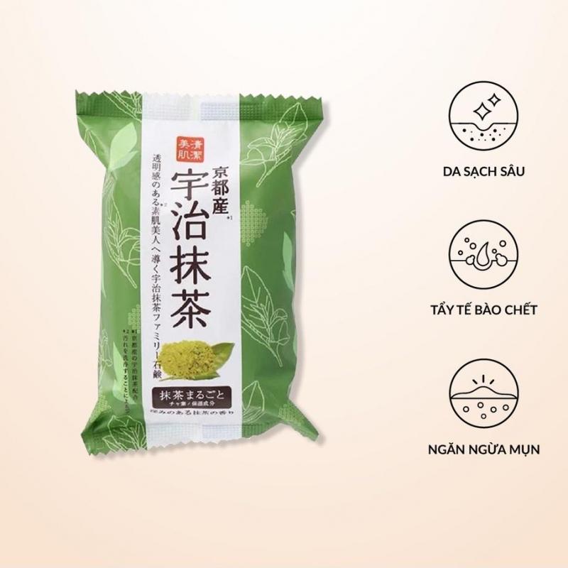 Xà phòng tắm chiết xuất từ trà xanh Pelican Family Soap Uji Green Tea