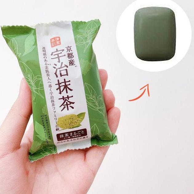 Xà phòng tắm chiết xuất từ trà xanh Pelican Family Soap Uji Green Tea