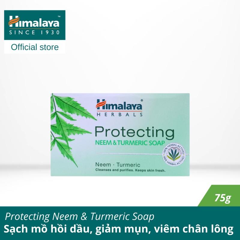 Xà phòng giảm mụn cơ thể từ lá neem Himalaya Neem Turmeric Soap