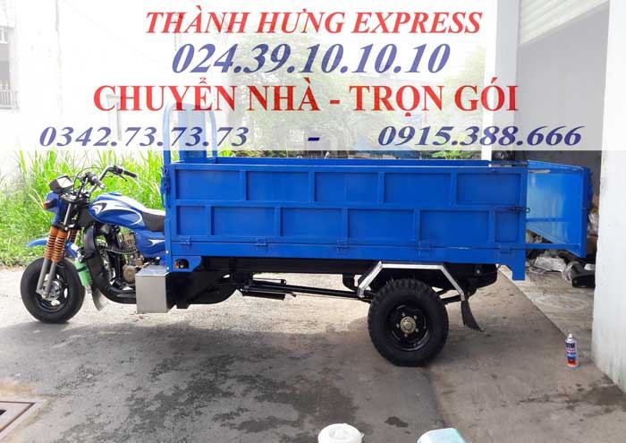 Xe ba gác chắc chắn, thùng rộng chở được nhiều đồ