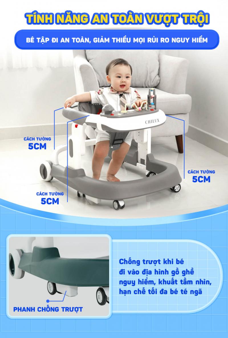 Xe tập đi cho bé chữ U Chilux Walk-S