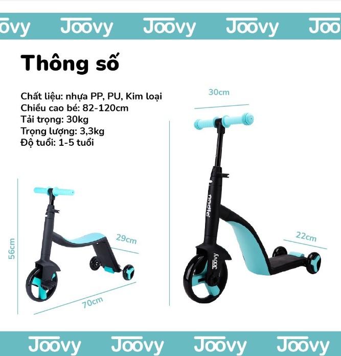 Xe trượt Scooter kiêm chòi chân - cân bằng - 3 bánh cho cho bé 3 trong 1 Joovy