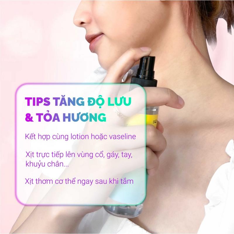 Xịt bodymist nữ hương chanh, táo CAREFREE