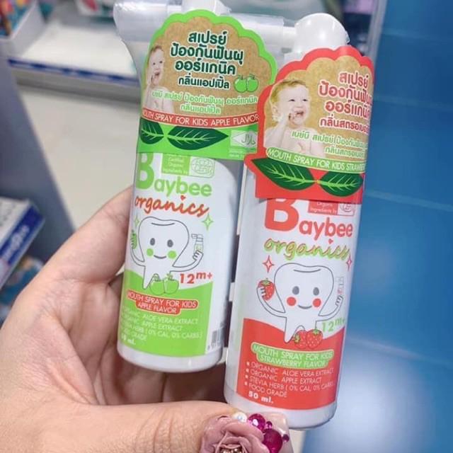 Xịt chống sâu răng Baybee Organic cho bé