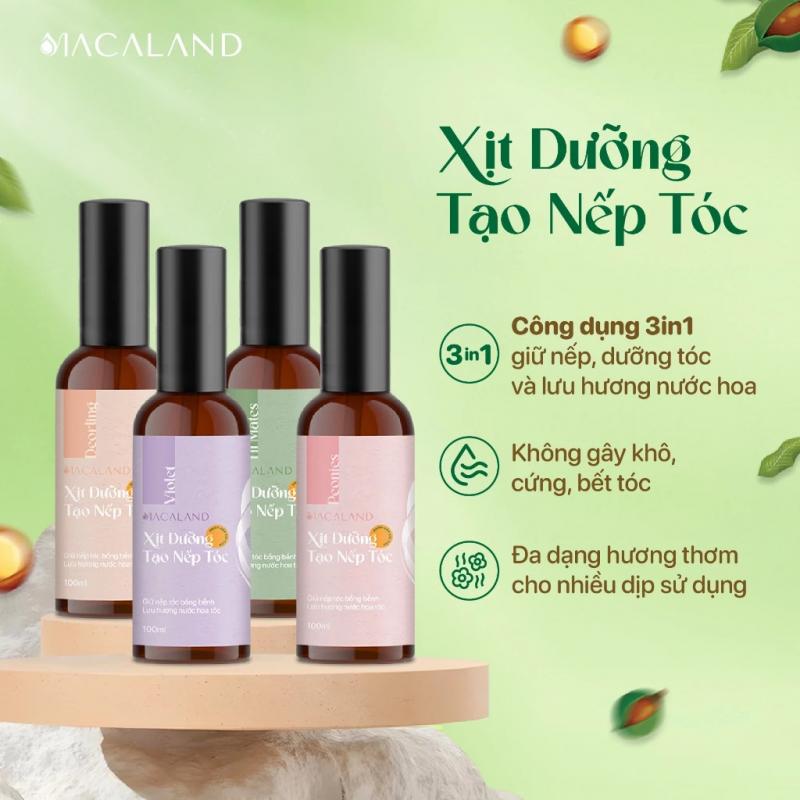Xịt giữ nếp tạo kiểu và dưỡng tóc 3in1 MACALAND