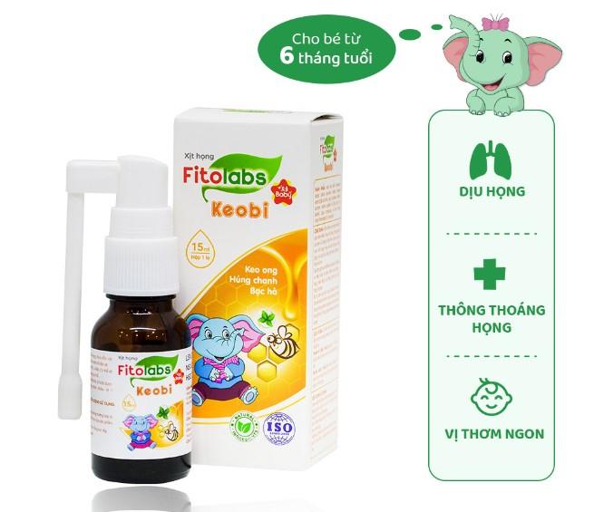 Xịt họng keo ong Fitolabs Keobi