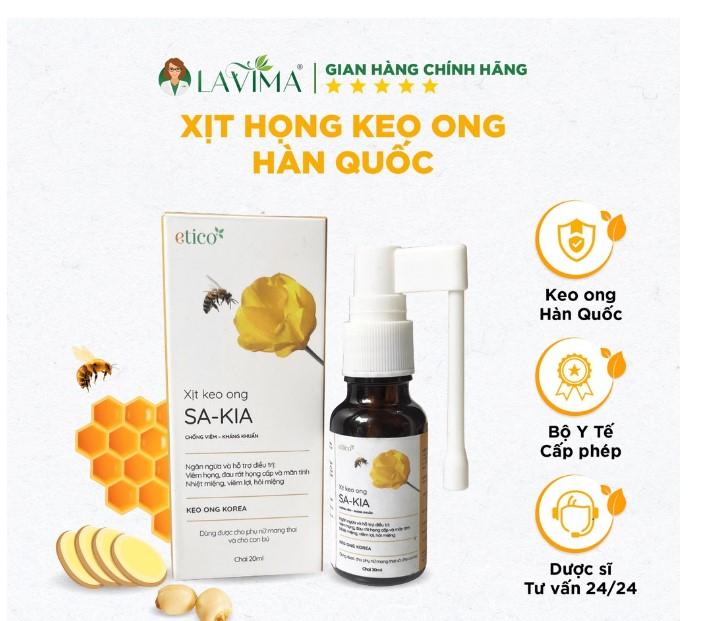 Xịt họng keo ong Sa-kia Lavima