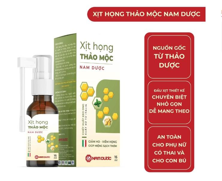 Xịt họng thảo mộc Nam Dược