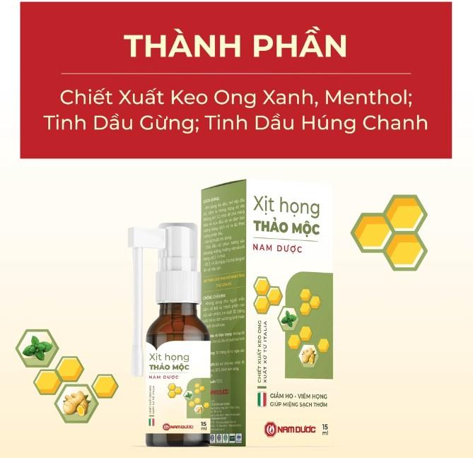 Xịt họng thảo mộc Nam Dược