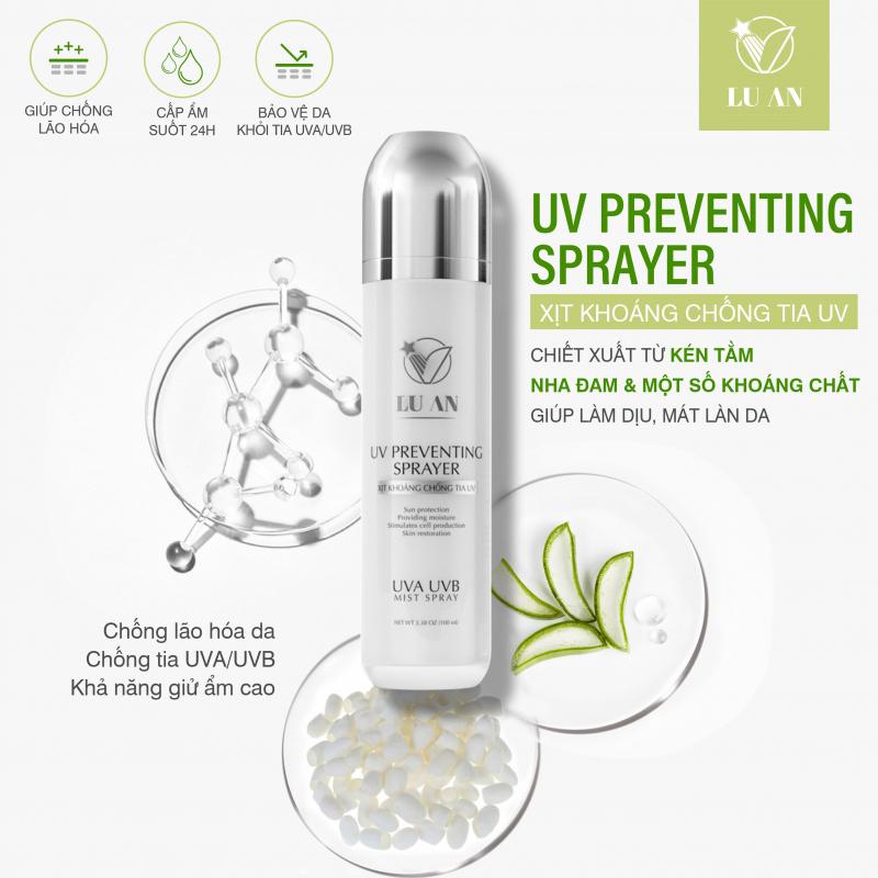 XỊT KHOÁNG CHỐNG NẮNG V LU AN  UV PREVENTING SPRAYER