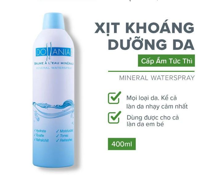 Xịt khoáng dưỡng da ẩm mượt mịn màng Dollania Minerale