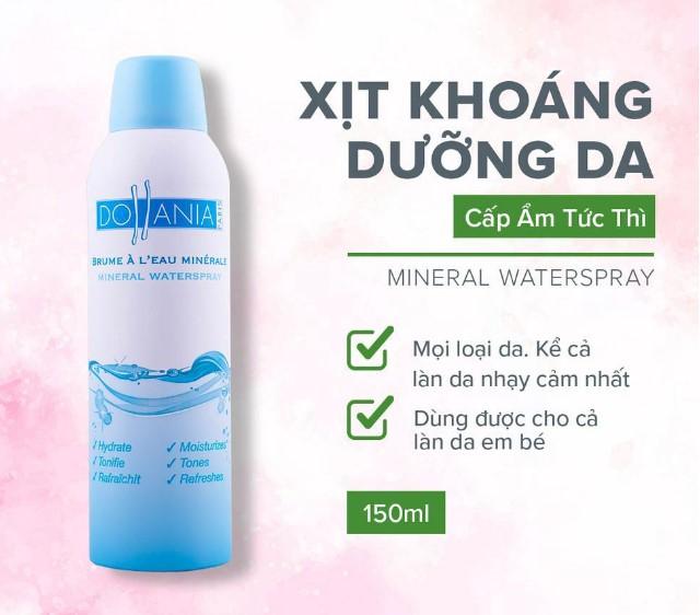 Xịt khoáng dưỡng da ẩm mượt mịn màng Dollania Minerale