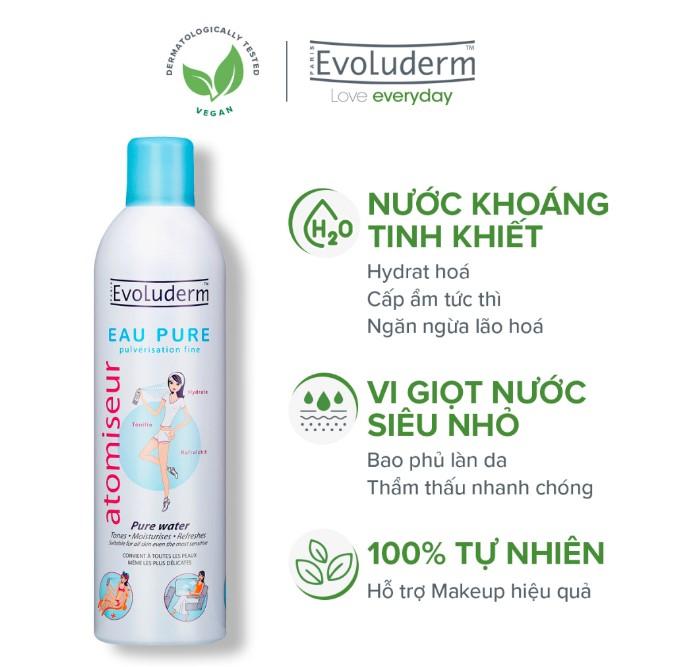 Xịt khoáng Evoluderm Atomiseur Eau Pure