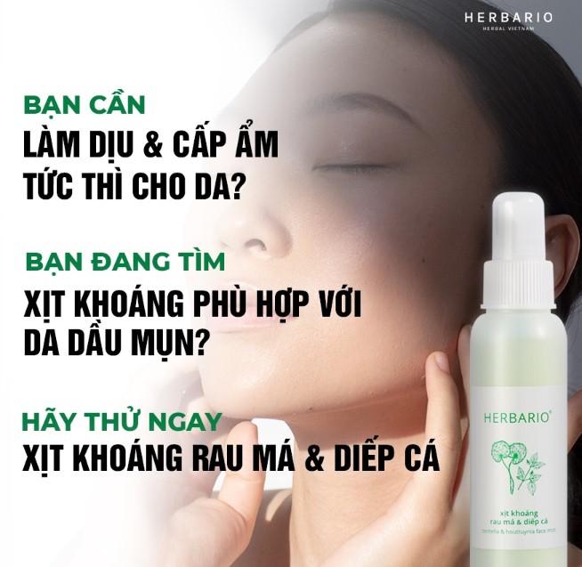 Xịt khoáng rau má & diếp cá Herbario