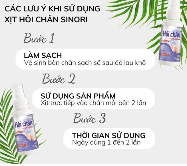 Xịt khử mùi hôi chân Sinori Trường Thọ