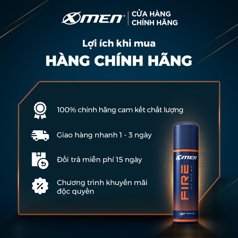 Xịt khử mùi toàn thân Xmen Fire - Wood