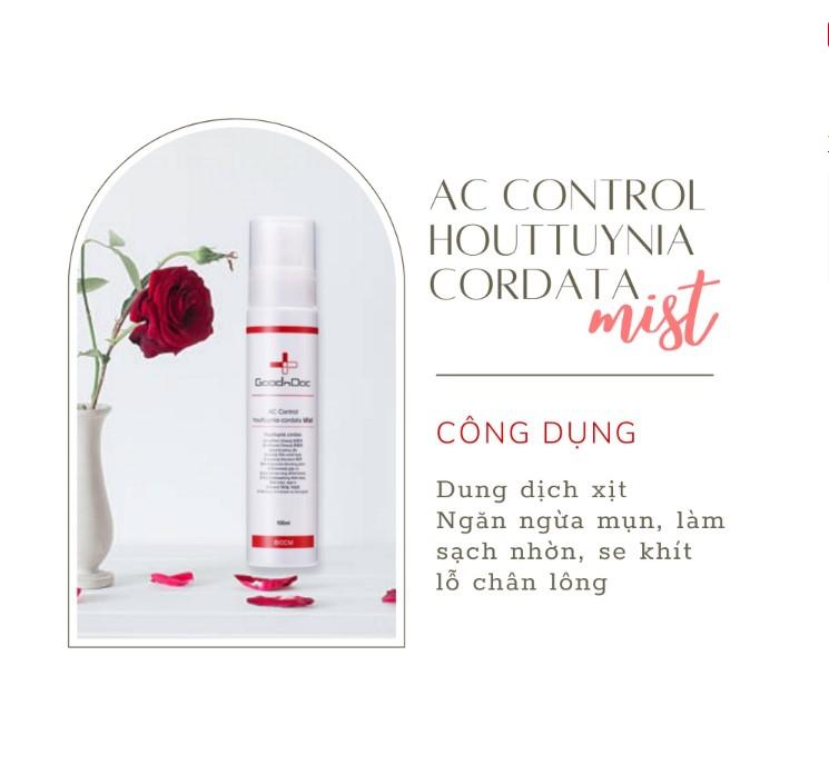 Xịt làm giảm mụn lưng GoodnDoc AC Control Houttuynia Cordata Mist