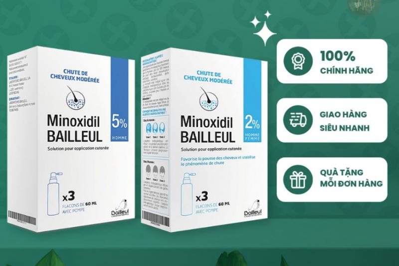 Xịt mọc tóc Minoxidil Bailleul 2%