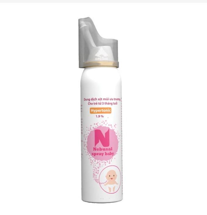 Xịt mũi cho bé Nebusal Spray Baby 1,9%