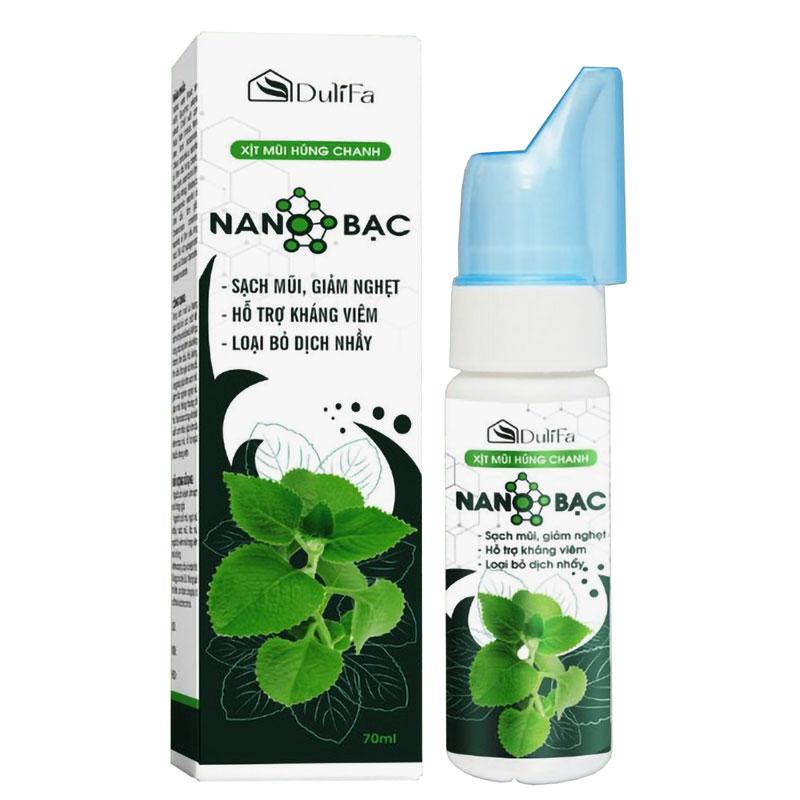 Xịt mũi húng chanh Nano bạc Dulifa