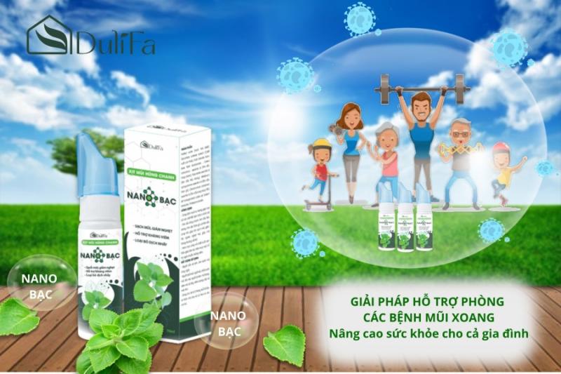 Xịt mũi húng chanh Nano bạc Dulifa