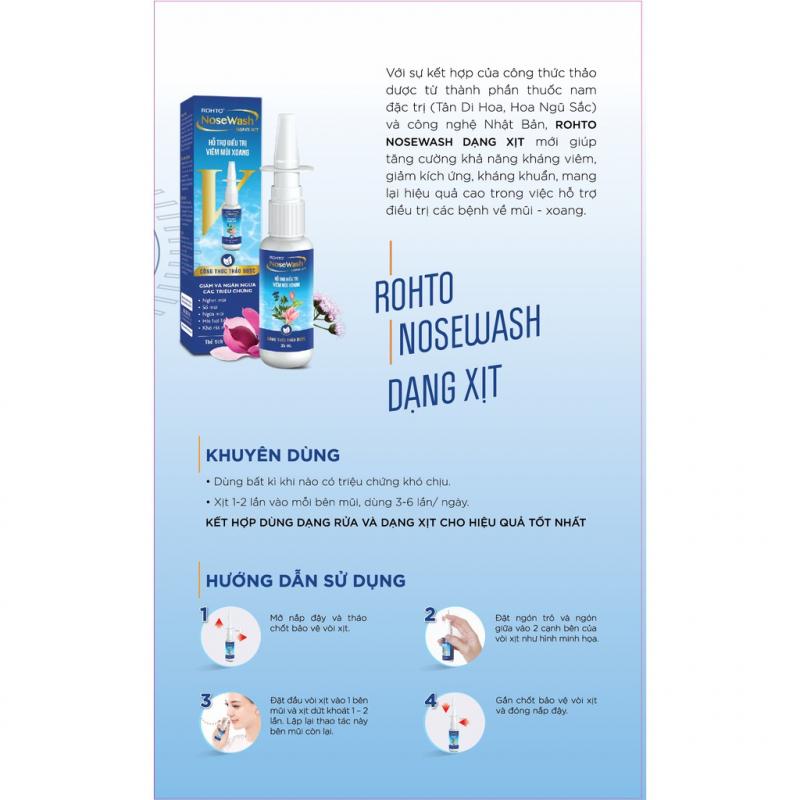 Xịt mũi Rohto NoseWash Spray